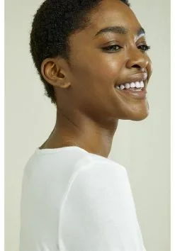 People Tree Top Coton Biologique - Fallon -Thinking Mu Soldes PEOPLE TREE Top FALLON blanc 4