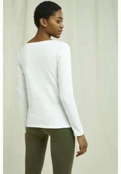 People Tree Top Coton Biologique - Fallon -Thinking Mu Soldes PEOPLE TREE Top FALLON blanc 5