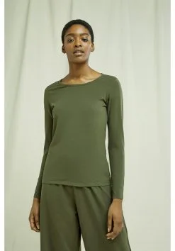 People Tree Top Coton Biologique - Fallon -Thinking Mu Soldes PEOPLE TREE Top FALLON kaki