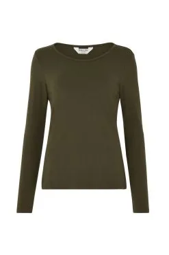 People Tree Top Coton Biologique - Fallon -Thinking Mu Soldes PEOPLE TREE Top FALLON kaki 3