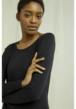 People Tree Top Coton Biologique - Fallon -Thinking Mu Soldes PEOPLE TREE Top FALLON noir