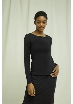 People Tree Top Coton Biologique - Fallon -Thinking Mu Soldes PEOPLE TREE Top FALLON noir 2