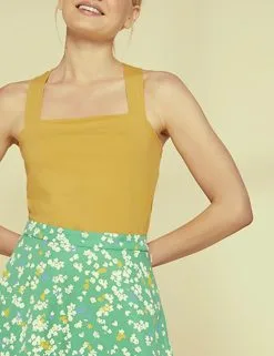 People Tree Top Coton Biologique - Kenzie -Thinking Mu Soldes PEOPLE TREE Top KENZY jaune 4 296ee111 4531 4507 a5b8 0406695c5496