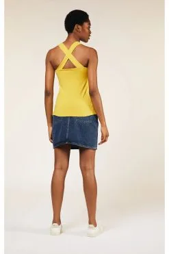 People Tree Top Coton Biologique - Kenzie -Thinking Mu Soldes PEOPLE TREE Top KENZY jaune 680b6ced 1057 4aa9 927b 871ddfeccacd