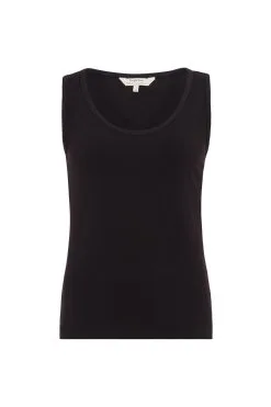 People Tree Débardeur Coton Biologique - Lizzie -Thinking Mu Soldes PEOPLE TREE Top LIZZIE noir 3