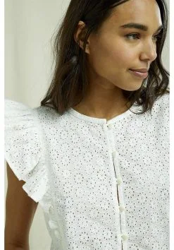 People Tree Chemise Coton Biologique - Kyra -Thinking Mu Soldes PEOPLE TREE Top blanc Kyra 5 c92e7318 9d89 4537 a847 3b05a38242b4