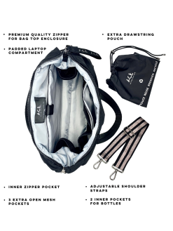 ACE Bag Totebag En Econyl® - Ace -Thinking Mu Soldes PinkToteInside3 2