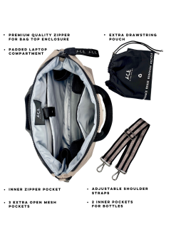 ACE Bag Totebag En Econyl® - Ace -Thinking Mu Soldes PinkToteInside3 3