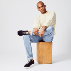 Balt Baskets Noires En Fibres Recyclées - Knit Restart 15 Balt Baskets Noires En Fibres Recyclées - Knit Restart -Thinking Mu Soldes ProductWebsite 1 min