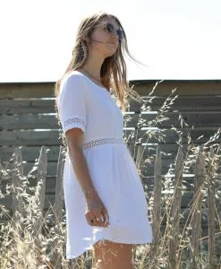 April & C Robe Courte Coton Biologique - Robine 9 April & C Robe Courte Coton Biologique - Robine -Thinking Mu Soldes Robe Robine ethique et biodegradable fabriquee a la commande