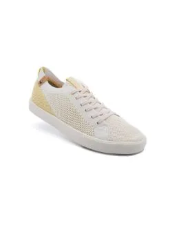 Saola Shoes Baskets Blanches En Fibres Recyclées - Cannon Knit -Thinking Mu Soldes SAOLASHOES CANNONKNITBLANCJAUNE 4