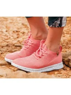 Saola Shoes Baskets Roses En Fibres Recyclées - Tsavo -Thinking Mu Soldes SAOLASHOES TSAVOROSE