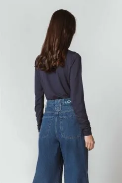 SKFK Col Roulé Modal - Hogei -Thinking Mu Soldes SKFK col roule HOGEITAHAMASEI bleu marine 3