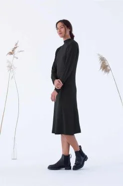SUITE13LAB Robe Lenzing® Ecovero® - Ena -Thinking Mu Soldes SUITE13 ENA DRESS BLACK SIDE 0011
