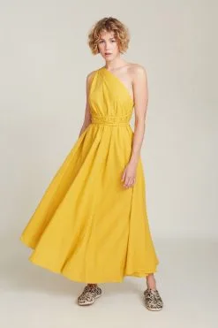 SUITE13LAB Robe Longue Coton Biologique - Mp Long -Thinking Mu Soldes SUITE13 Robe MP Long jaune