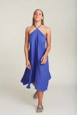 SUITE13LAB Robe Courte Tencel® - Mp Short -Thinking Mu Soldes SUITE13 Robe MP short bleu fonce