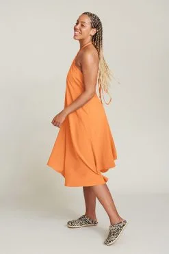 SUITE13LAB Robe Courte Tencel® - Mp Short -Thinking Mu Soldes SUITE13 Robe MP short orange 4