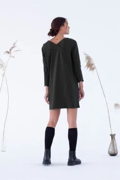 SUITE13LAB Robe Coton Biologique - Ara -Thinking Mu Soldes SUITE13 Shiga dress black 1