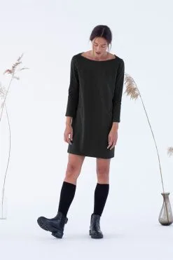 SUITE13LAB Robe Coton Biologique - Ara -Thinking Mu Soldes SUITE13 Shiga dress black 2