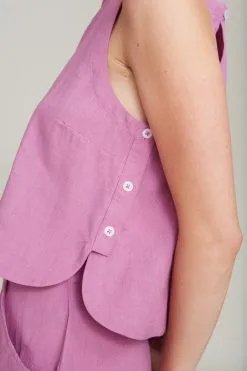 SUITE13LAB Top Coton Biologique - Mindoro -Thinking Mu Soldes SUITE13 Top MINDORO Mauve 3