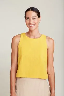 SUITE13LAB Top Coton Biologique - Mindoro -Thinking Mu Soldes SUITE13 Top MINDORO Moutarde