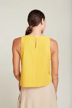 SUITE13LAB Top Coton Biologique - Mindoro -Thinking Mu Soldes SUITE13 Top MINDORO Moutarde 4