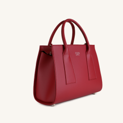 Lerisa Sac à Main En Fibres Recyclées - L -Thinking Mu Soldes Sac Lerisa rouge rubis sac vegan cuir de raisin made in france