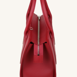 Lerisa Sac à Main En Fibres Recyclées - L -Thinking Mu Soldes Sac Lerisa rouge rubis sac vegan cuir de raisin made in france