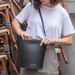 Valet De Pique Sac à Main Cuir Tannage Végétal - Judith -Thinking Mu Soldes Sac seau cuir made in france