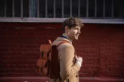 Valet De Pique Sac à Dos Cuir Tannage Végétal - Alphonse -Thinking Mu Soldes Sac a dos homme