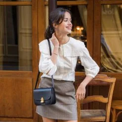 Valet De Pique Sac à Main Cuir Tannage Végétal - Colette -Thinking Mu Soldes SacamaincolettenoirmadeinFrance