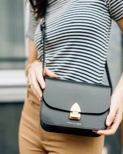 Valet De Pique Sac à Main Cuir Tannage Végétal - Colette -Thinking Mu Soldes Sacencuirnoir