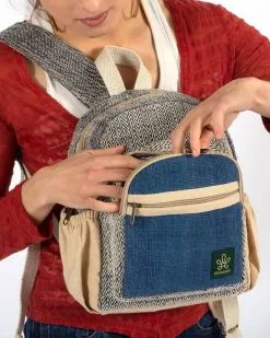 Bhangara Sac à Dos Chanvre - Sunsari -Thinking Mu Soldes Sunsari azur3