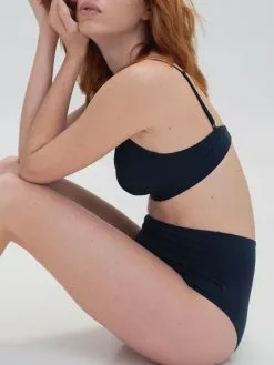 The Nude Label Soutien-gorge Coton Bio - Thin Strap -Thinking Mu Soldes THENUDELABEL Soutien gorgebleu3