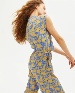 Thinking Mu Combinaison Coton Biologique - Nitta -Thinking Mu Soldes THINKING MU Combi NITTA bleu 3