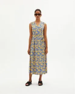 Thinking Mu Robe Lenzing® Ecovero® - Amapola -Thinking Mu Soldes THINKING MU Robe AMAPOLA Bleu 4