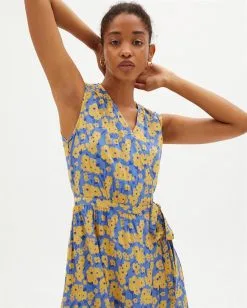 Thinking Mu Robe Lenzing® Ecovero® - Amapola -Thinking Mu Soldes THINKING MU Robe AMAPOLA Bleu 5 fc36f616 fc5f 4567 9c22 b7464af04031