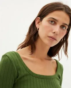 Thinking Mu T-shirt Tencel® - Trash -Thinking Mu Soldes THINKING MU Top TRASH vert 2