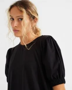 Thinking Mu Robe Coton Biologique - Floreta -Thinking Mu Soldes THINKING MU robe floreta noire 2