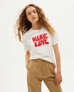 Thinking Mu T-shirt Coton Biologique - Make Love -Thinking Mu Soldes THINKING MU t shirt Make love