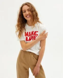 Thinking Mu T-shirt Coton Biologique - Make Love -Thinking Mu Soldes THINKING MU t shirt Make love 2