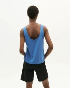 Thinking Mu Débardeur En Chanvre Et Coton Bio -Thinking Mu Soldes THINKING MU Debardeur chanvre bleu 4