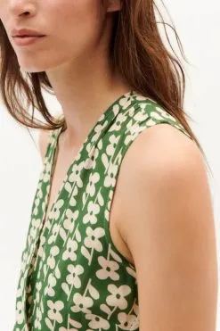 Thinking Mu Robe Lenzing® Ecovero® - Amapola -Thinking Mu Soldes THINKING MU Robe AMAPOLA Verte 3