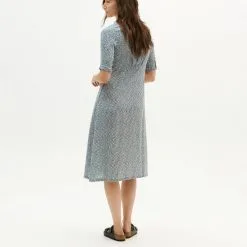 Thinking Mu Robe Lenzing® Ecovero® - Camelia -Thinking Mu Soldes THINKING MU Robe CAMELIA Bleu 3