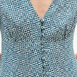 Thinking Mu Robe Lenzing® Ecovero® - Camelia -Thinking Mu Soldes THINKING MU Robe CAMELIA Bleu 4