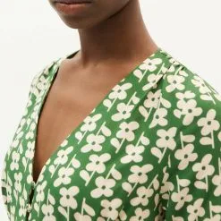 Thinking Mu Robe Lenzing® Ecovero® - Camelia -Thinking Mu Soldes THINKING MU Robe CAMELIA vert 4