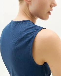 Thinking Mu Robe Coton Biologique - Amapola -Thinking Mu Soldes THINKING MU Robe amapola coton bleu 2