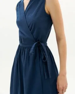 Thinking Mu Robe Coton Biologique - Amapola -Thinking Mu Soldes THINKING MU Robe amapola coton bleu 4