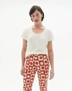 Thinking Mu T-shirt Chanvre - Regina -Thinking Mu Soldes THINKING MU T shirt REGINA Ivoire