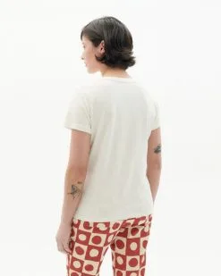 Thinking Mu T-shirt Chanvre - Regina -Thinking Mu Soldes THINKING MU T shirt REGINA Ivoire 4